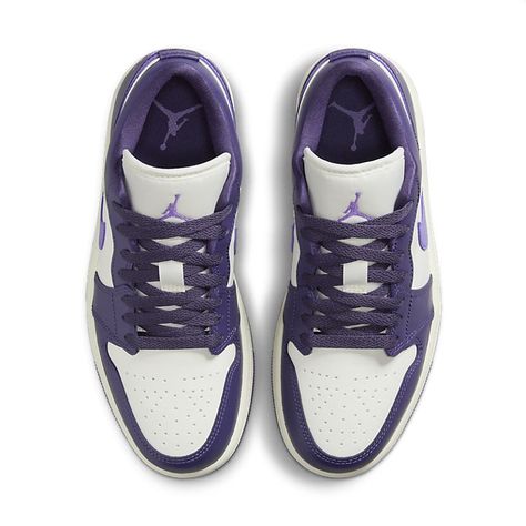 (WMNS) Air Jordan 1 Low 'Purple Sail' DC0774-502 Air Jordan 1 Low Purple, Jordan 1 Low Purple, Air Jordans Women, Jordan Model, Womens Air Jordans, Jordans Women, Wings Logo, Air Jordan 1 Low, Jordan 1 Low