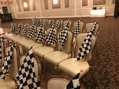 Racing themed wedding Race Themed Wedding, Nascar Wedding, Racing Wedding, Racing Wedding Theme, Car Theme Wedding, Race Car Wedding, F1 Wedding Theme, F1 Wedding, Checkered Flag Wedding