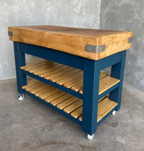 Original Maple Butchers Block Top on a Bespoke Base Butcher Block Kitchen Island, Maple Butcher Block, Butchers Block, Butcher Block Island, Butcher Block Top, Butcher Block Kitchen, Cast Iron Radiators, Block Island, Architectural Antiques