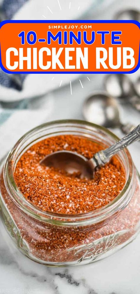 Step up your summer grilling recipe with the best chicken rub out there! This savory rub for chicken is very easy to throw together and is perfect for making delicious and flavorful chicken. Don't miss using this chicken rub recipe every time you grill! Best Chicken Rub, Chicken Rub Recipe, Smoked Chicken Rub, Grilled Chicken Seasoning, Bbq Chicken Rub, Leftover Shredded Chicken, Chicken Rub Recipes, Rub For Chicken, Perfect Grilled Chicken