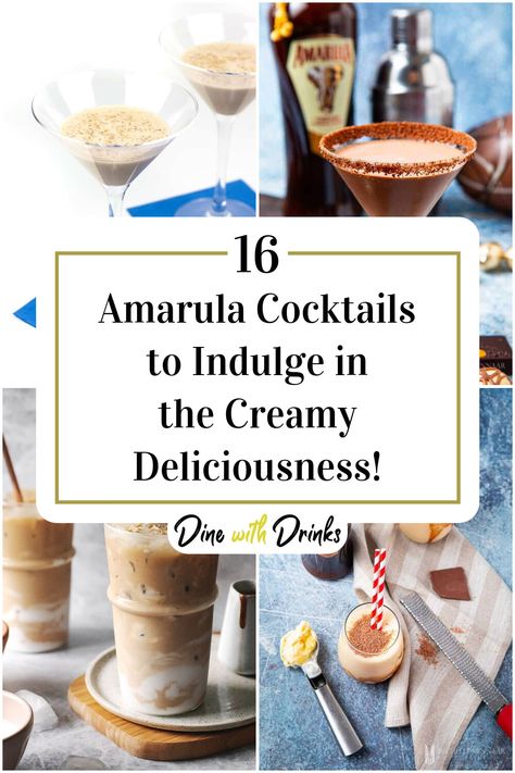 Collage of 4 amarula cocktails. Amarula Cocktails Recipes, Amarula Drinks, Amarula Drink, Amarula Cocktails, Amarula Recipes, Alcoholic Food, Chocolate Cocktail Recipes, Disney Cocktails, Spiced Cocktail