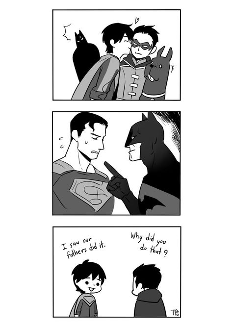 Super Boy X Damien, Damien And Jon, Damien X Jon, Damian X Jon, Super Boy, Super Sons, Superman X Batman, Robin Comics, Superman X