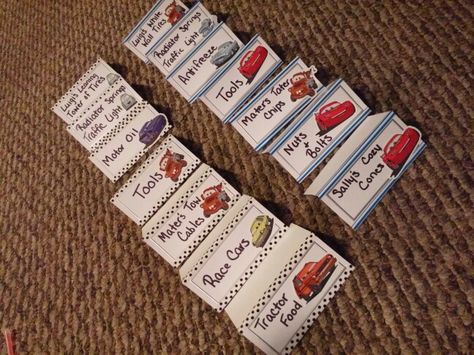 Disney Cars Birthday Party Food Labels Disney Food Ideas, Cars Birthday Party Food, Disney Cars Birthday Party, Car Movie, Movie Food, Disney Cars 3, Cars Birthday Party, Car Food, Tow Mater