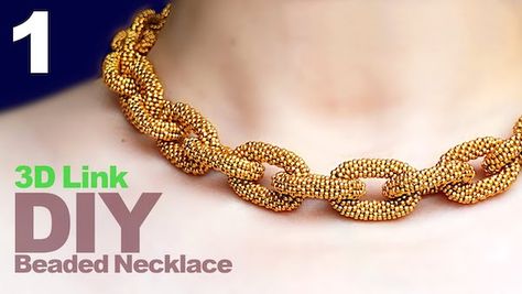 Free Jewellery Making Tutorials, Beaded Necklace Patterns, Beadwork Necklace, Beaded Necklace Diy, Beaded Jewels, Necklace Tutorial, Beaded Jewelry Tutorials, Necklace Patterns, Seed Bead Tutorial