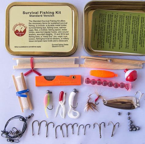 Best Glide ASE Survival Fishing Kit May Save Your Life in an Emergency Situation Survival Fishing Kit, Survival Fishing, Fishing Spoons, Salmon Eggs, Emergency Survival Kit, Survival Supplies, Fishing Kit, Survival Equipment, Fishing Knots