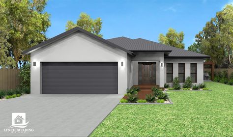 Render Colour Bond House Exterior, Monument Roof Colour Schemes, Ironstone Roof Colour Schemes, Basalt Roof Colour Scheme, Basalt Colorbond, Monument Colour Scheme Exterior, Monument Roof, Colourbond Colours, Dune House