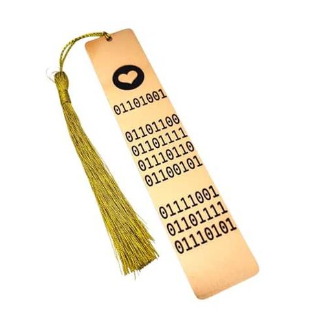 💖 Express your love in a unique and meaningful way with this intricately engraved bookmark. The binary code adds an extra layer of intrigue, making it a perfect gift for tech-savvy loved ones or anyone who appreciates a dash of geeky charm. 💡 Designed for bookworms, geeks, and nerds alike, this bookmark is more than just a placeholder—it's a conversation starter. Whether you're gifting it to a friend, significant other, or treating yourself, it's sure to bring smiles and spark curiosity. Engraved Bookmark, Code Text, Funny Computer, Text Funny, Gifts For Programmers, Computer Humor, Binary Code, Computer Programmer, Tech Savvy