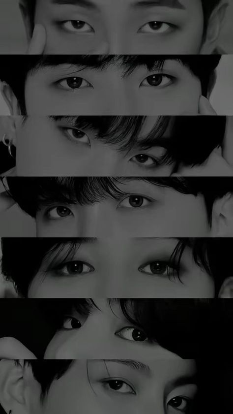 Bts Bg, Iphone Wallpaper Bts, Bts Eyes, Bts Black And White, Bts History, Bts Group Picture, Bts Backgrounds, Bts Aesthetic Wallpaper For Phone, Bts Group Photos