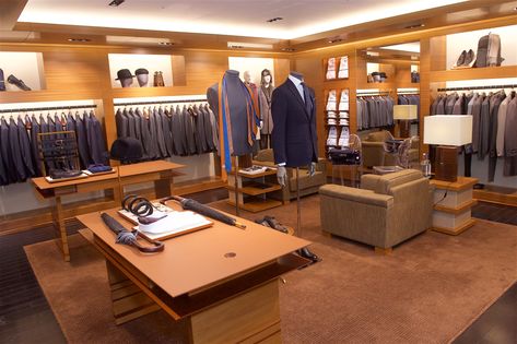 Inside Zegna’s New London Store – WWD Zegna Store, Fashion Shop Interior, Brookfield Place, Visual Merchandiser, Suit Stores, Clothing Store Interior, Luxury Landscaping, Showroom Interior Design, Store Interiors