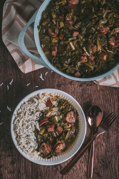 Green Gumbo, Recipe With Sausage, Dark Roux, Louisiana Dishes, Gumbo Recipe, Creole Recipes, Star Food, Trending Recipes, Smoked Sausage