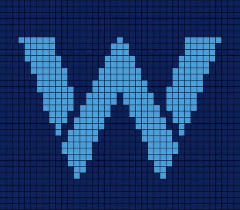 A pixel art template of the Williams Racing logo (2023). Mercedes Pixel Art, F1 Crochet Ideas, F1 Cross Stitch, F1 Crochet Pattern, F1 Pixel Art, F1 Crochet, Dessin F1, F1 Crafts, Williams Racing