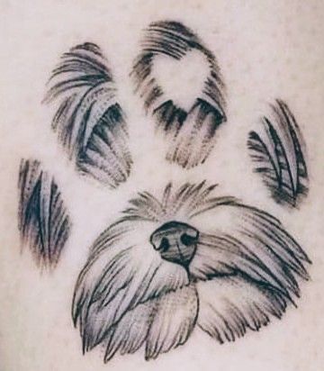 Tattoo Silhouette, Tiny Wrist Tattoos, Tribute Tattoos, Tattoos For Dog Lovers, Pawprint Tattoo, Dog Memorial Tattoos, Cool Wrist Tattoos, Rune Tattoo, Scary Tattoos