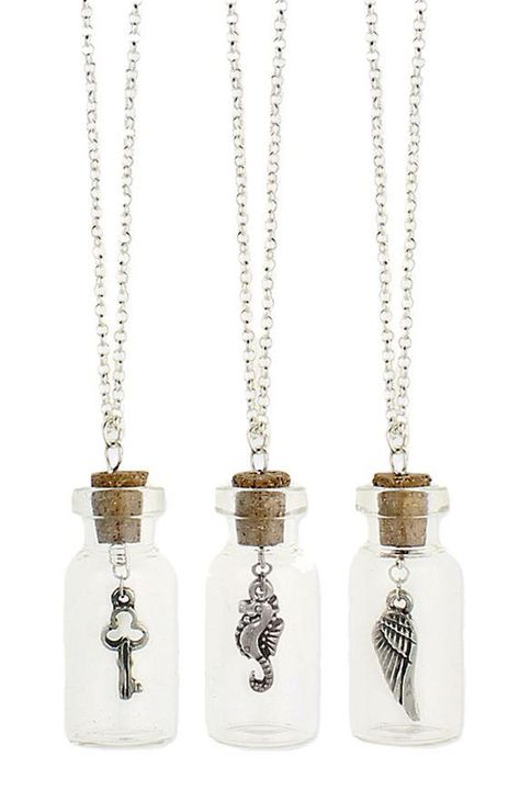 Vial Necklace, Mini Glass Bottles, Mini Jars, Miniature Bottles, Bottle Jewelry, Bottle Charms, Bottle Necklace, Small Bottles, Mini Bottles