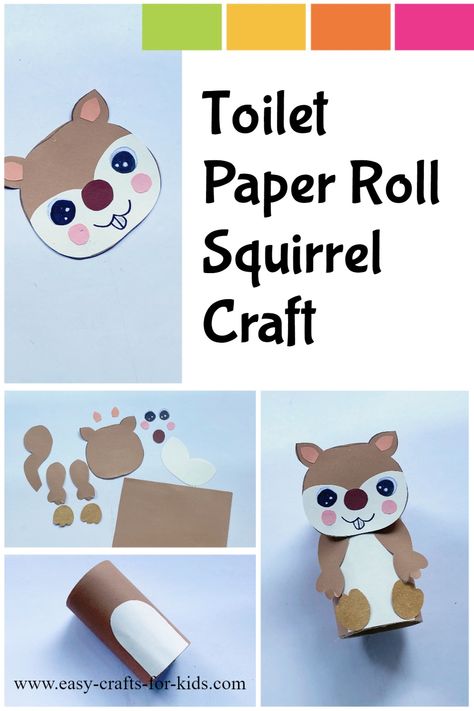 Toilet Paper Roll Squirrel, Squirrel Crafts Preschool, Squirrel Crafts For Kids, Squirrel Scouts, Squirrel Crafts, Squirrel Craft, Sea Animal Crafts, Kids Programs, Zoo Animal Crafts