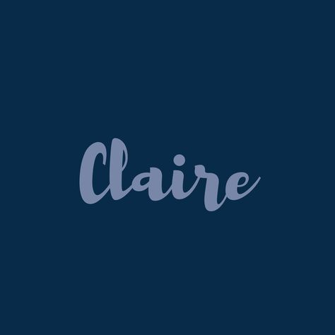 Claire Claire Name Aesthetic, Claire Name, Aesthetic Names, Name Photo, Font Art, Chalk Art, Name Art, Photo Design, Vimeo Logo