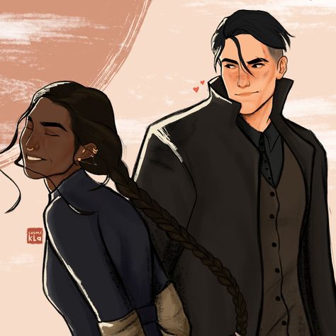 Kaz Inej Fanart, Hanne Brum Fanart, Kaz And Inej Fanart, Inej And Kaz, Grishaverse Books, Six Of Crows Characters, Crow Books, Freddy Carter, Crooked Kingdom