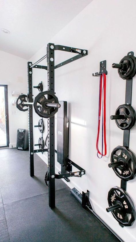 Small Home Gyms, Small Home Gym Ideas, Home Gym Basement, Dream Home Gym, Small Home Gym, Workout Room Home, Home Gym Garage, Mini Gym, Diy Home Gym