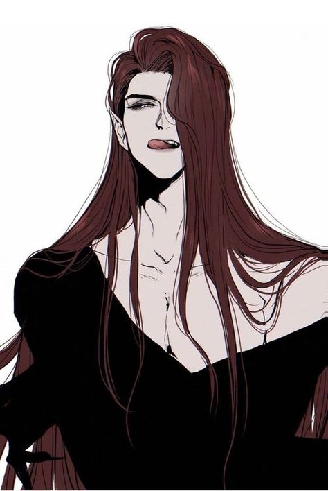 Long Hair Drawing, Anime Long Hair, Tall Man, Vampire Art, Cool Anime Guys, Dark Lord, Character Design Male, Anime Drawings Boy