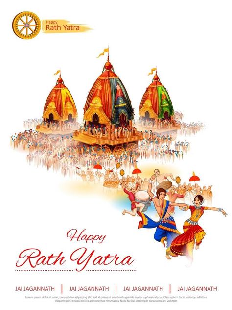 Jay Jagannath Image Ratha Yatra, Happy Ratha Yatra Image, Rath Yatra Poster Design, Jay Jagannath Rathyatra, Rath Yatra Creative Poster, Jagannath Rath Yatra Painting, Odisha Festival, Happy Rath Yatra, Jagannath Rath Yatra