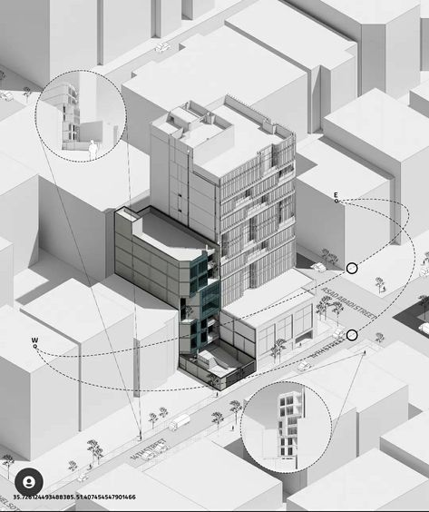 Concept Presentation Architecture, Isometric Architecture Diagram, Isometric Architecture, Revit Rendering, Axonometric Diagram, Concept Sheet, Site Analysis Architecture, Architect Studio, Architecture Diagram