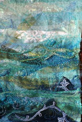 Endangered Species Art, Textiles Sketchbook, Sea Artwork, A Level Textiles, Fine Art Textiles, Underwater Theme, Textiles Projects, Water Projects, Textile Fiber Art