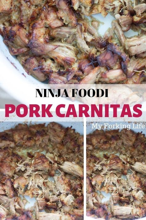 Ninja Cooking System Recipes, Pork Carnitas Recipe, Carnitas Recipe, Pork Shoulder Roast, Ninja Recipes, Pork Carnitas, Supper Ideas, Crispy Pork, Prep Recipes