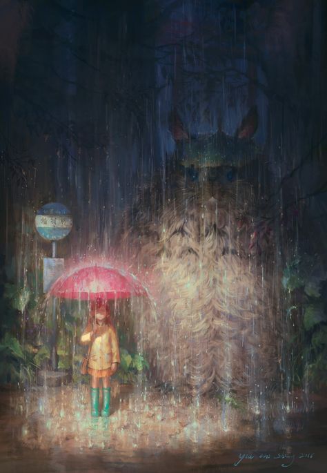 My Neighbor Totoro Realistic Satsuki Kusakabe, Mei Kusakabe, Totoro Umbrella, Totoro Wallpaper, Ghibli Artwork, Studio Ghibli Art, Ghibli Art, Howls Moving Castle, My Neighbor Totoro