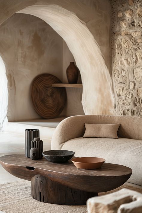 99 Organic Sofa Inspirations: Embrace Eco-Chic Living with Sustainable Style! Nature In Interior Design, Organic Design Interior, Pottery Branding, Eco Style Interior, Desert Luxe, Modern Couches, Organic Interior Design, Organic Interiors, Hanging Wood Shelves