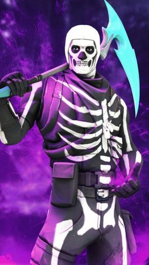 Fortnite, Skeleton, Umbrella, Purple, Black