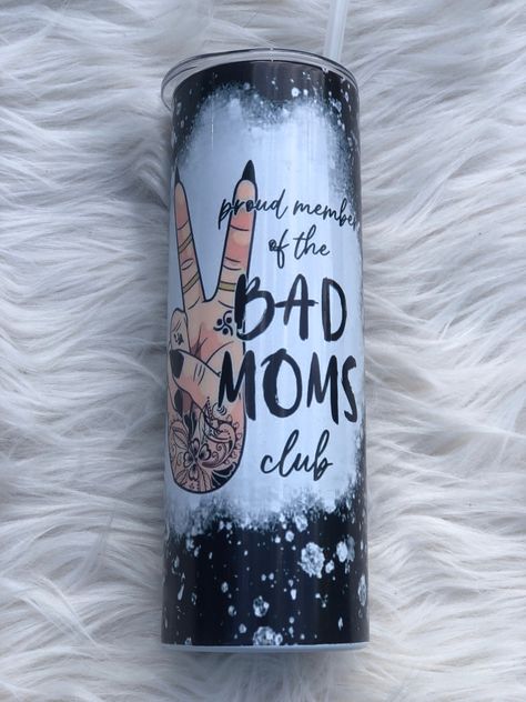 Excited to share this item from my #etsy shop: Bad moms club tumbler. Custom 20 oz stainless steel tumbler. Proud member of the bad moms club Momlife Tumbler Cups, Bad Moms Club Tumbler, Tumbler Ideas For Moms, 20 Oz Tumbler Sublimation Designs, Drinking Card Games, Tumbler Cups Personalized, Bad Moms Club, Bad Moms, Custom Tumbler Cups