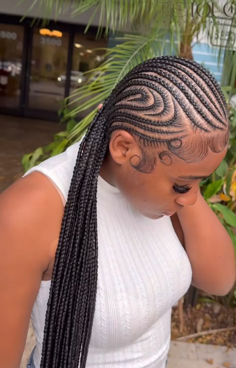 Canerow Back Braids Hairstyles, All Back Hairstyles, All Back Braids, Straight Back Braids Cornrows Hairstyles, Trending Cornrows, Straight Back Hairstyles, All Back Hairstyle, Long Cornrows, Straight Back Braids