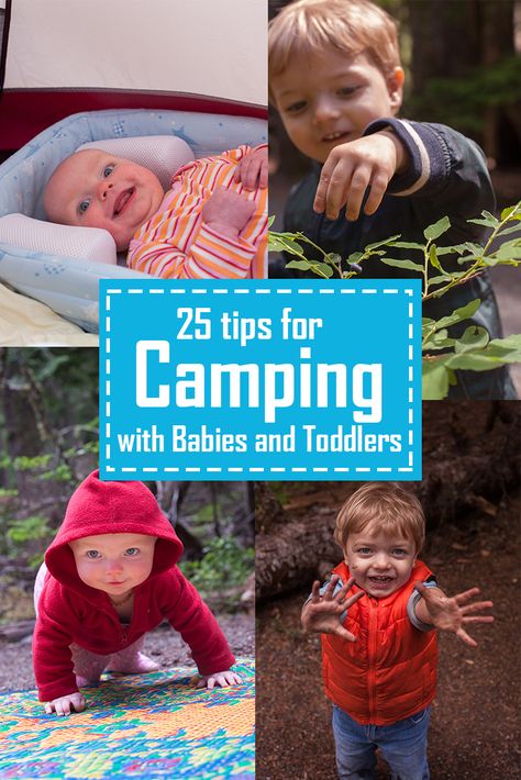 We put together the top 25 tips for camping with toddlers and babies to help keep you from losing your mind on vacation! (updated March 2018) When we went on our very first toddler camping trip, I really should have googled 'tips for camping with Camping Hacks With Kids, Zelt Camping, Camping With Toddlers, Rv Camping Checklist, Camping Diy, Camping With A Baby, Retro Camping, Tent Campers, Camping Style