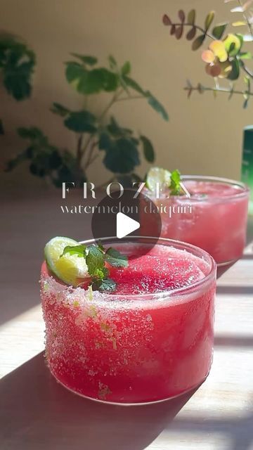 Cocktails (21+ to follow) | Cool off with the most refreshing summer sip!🍉 These Frozen Watermelon Daiquiris are perfect for a hot day!😍🍉 @ryn.de.cafe... | Instagram Watermelon Daiquiri, Watermelon Mocktail, Watermelon Cocktail, Frozen Watermelon, Instagram Cool, Watermelon Recipes, Jimmy Buffett, Drink Ideas, Summer Refreshments