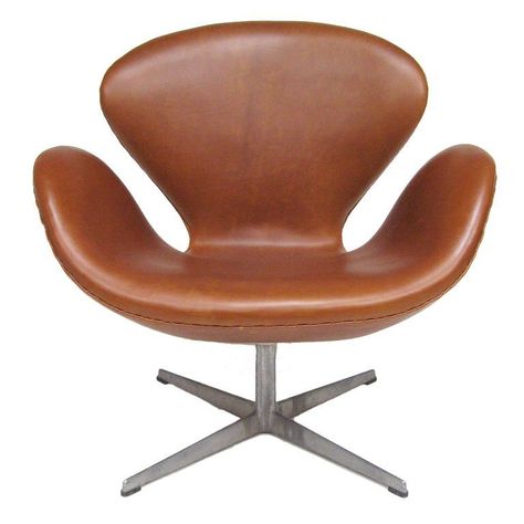 Swan Chair Arne Jacobsen, Arne Jacobsen Chair, Chair Aesthetic, Mid Century Office Chair, Swan Chair, Armchair With Ottoman, Design Chair, Royal Hotel, Matching Chairs