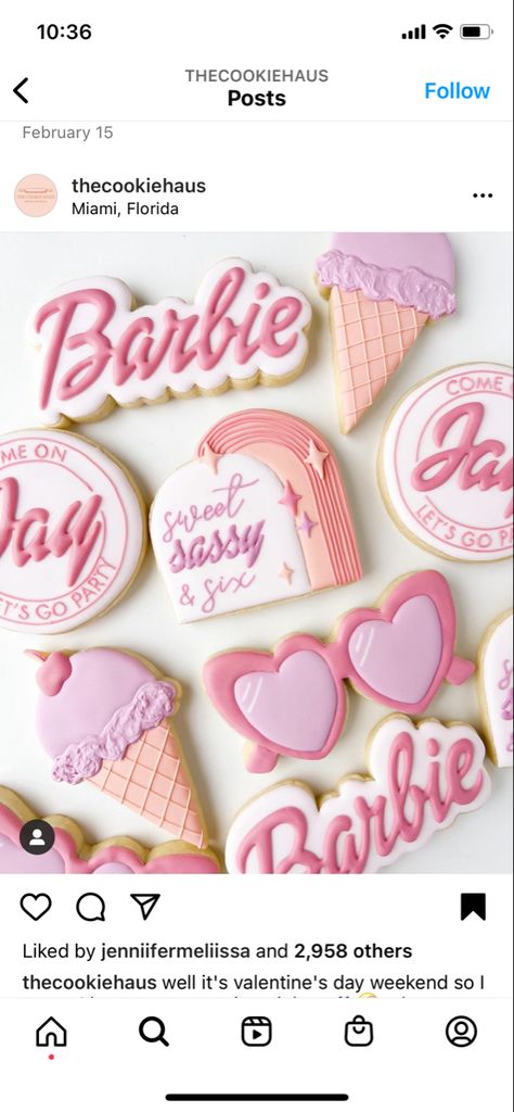 3rd Birthday Barbie Party, Barbie Birthday Pictures, Vintage Barbie Birthday Party, Barbie Picnic Party, Barbie Bunco, Rosie Birthday, Barbie Party Favors, Girls Barbie Birthday Party, Barbie Cookies