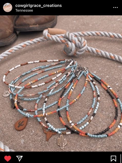 Punchy Western Jewelry, Western Etsy Shop, Cute Western Jewelry, Adjustable Western Style Summer Jewelry, Western Style Beaded Jewelry Gift, Western Small Business Ideas, Western Jewelry Ideas, Coastal Cowgirl Jewelry, Western Beaded Festival Jewelry