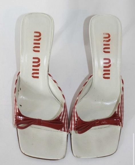 Miu Miu Kitten Heels, Vintage Miu Miu, Miu Miu Heels, Pretty Heels, Funky Shoes, Miu Miu Shoes, Shoe Inspo, Aesthetic Shoes, Swag Shoes