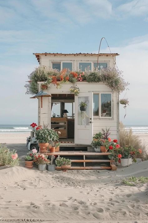 Tiny House Aesthetic, House With Ivy, Tiny House Village, England Aesthetic, Aesthetic Ocean, Cottage Aesthetic, House Aesthetic, House Beach, Cottage In The Woods