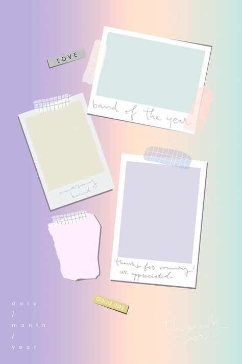 Blank pastel picture frames template | premium image by rawpixel.com / Techi Picture Frames Template, Collage Photo Frame Template, Picture Frame Template, Photo Frame Template, Collage Photo Frame, Polaroid Picture Frame, Frame Edit, Instagram Photo Frame, Picture Templates