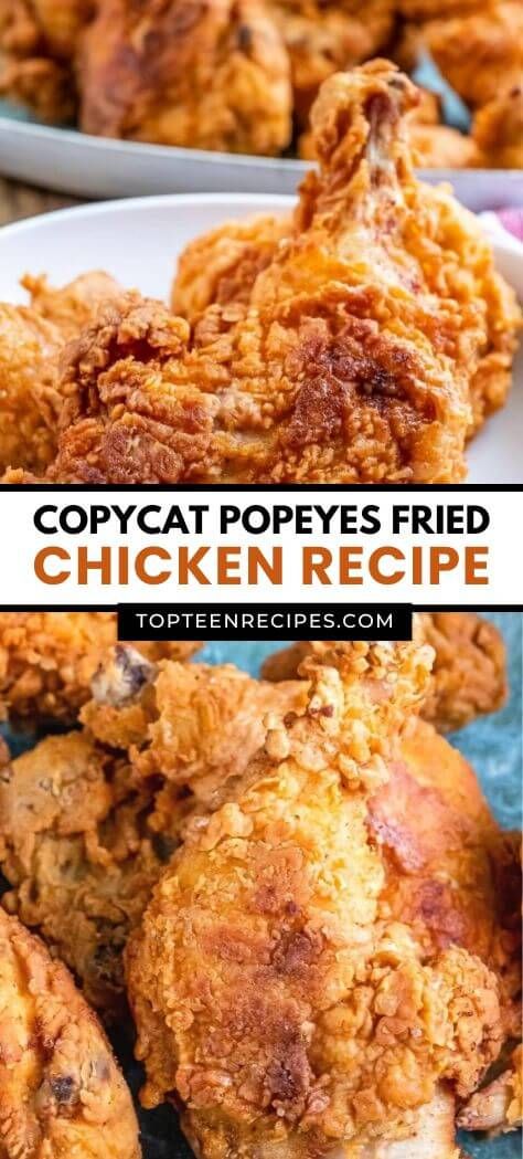 Copycat Popeyes Fried Chicken Recipe - Top Recipes Fried Chicken Soup Recipes, Popeyes Recipes, Popeyes Fried Chicken Recipe, Popeyes Fried Chicken, Fried Chicken Breast Recipe, Fried Chicken Ingredients, Cooking Desserts, The Best Fried Chicken, Air Fryer Fried Chicken