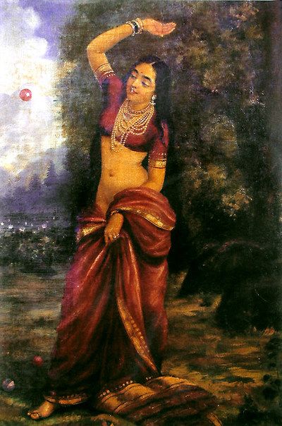 Ravivarma Paintings, Ravi Varma, Raja Ravi Varma, Indian Women Painting, South Asian Art, Indian Art Gallery, Village Girl, Indian Painting, Indian Photoshoot