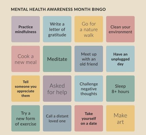 Mental Health Bingo, Dv Awareness, Health Illustration, Health Awareness Months, Health Game, Psychology Notes, Mental Health Awareness Week, Health Fair, Care Coordination