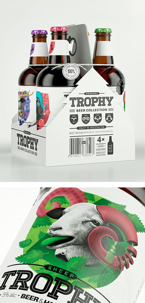 Trophy Beer by Galya Akhmetzyanova & Pavla Chuykina | Inspiration Grid | Design Inspiration Beer Trophy, Beer Pack, Craft Beer Packaging, Beer Images, Beer Packaging Design, Beer Box, Beer Branding, Beer Photography, Alcohol Packaging