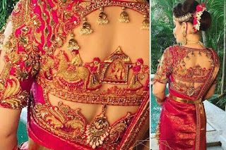 Designer PlanetFashion and Beauty Blog : Designer Planet: Doli Design Blouse Dulhan Blouse Design, Doli Design, Traditional Saree Blouse Designs, Kasula Peru, Saree Bride, Paithani Blouse, Best Blouse Designs, Wedding Saree Blouse, Traditional Blouse Designs