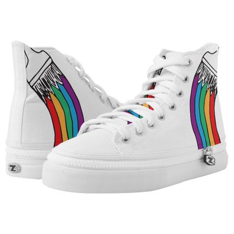 Rainbow Paint Brush High-Top Sneakers Shoe Customization, Rainbow Gift Ideas, Converse Ideas, Sneaker Ideas, Shoe Painting, Wallpaper Whatsapp, Painting Shoes, Custom Sneakers Diy, Safari Outfits