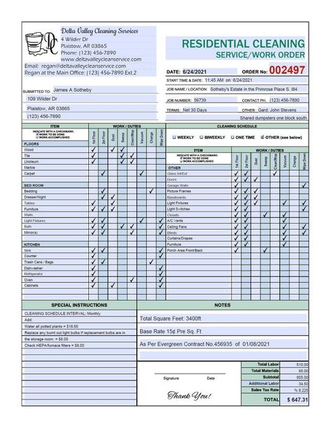 Residential Cleaning Service Estimate Invoice Work Order Emerald Green Printable House Cleaning Checklist Template Janitorial Form - Etsy Cleaning Buisness, House Cleaning Prices, Cleaning Services Prices, Business Cleaning Services, Pressure Washing Business, Cleaning Contracts, Printable House, Elderly Caregiver, Cleaning Checklists