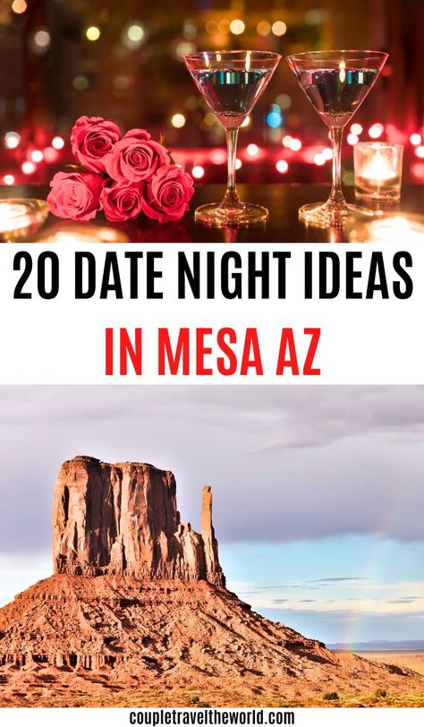 20 Date Night Ideas In Mesa AZ. Date Ideas Arizona, Arizona Date Ideas, Phoenix Things To Do, Things To Do For Couples, Aesthetic Date Night, Arizona Restaurants, Travel Couples, For Couples, Unique Date Ideas