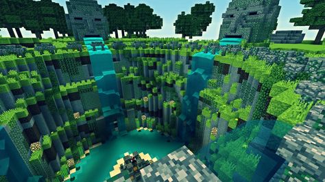 edited a minecraft pic this is a map from lifeboat Sooo ya Minecraft Hole Ideas, Minecraft Mystical Forest, Minecraft Hole Base, Mystical Minecraft, Minecraft Mystical Builds, Minecraft Alien, Minecraft Shrine, Overgrown Minecraft, Minecraft Ruins