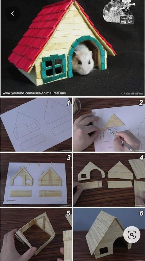 Leopard Gecko Diy, Diy Hamster House, Kandang Hamster, Diy Hamster Toys, Hamster Diy Cage, Gerbil Toys, Hedgehog Cage, Guinea Pig Diy, Mouse Cage