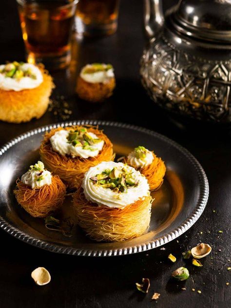 The Leela Bhartiya City has become the festive capital of … Ramadan Desserts, Middle Eastern Desserts, Flaky Pastry, Spice Cookies, Exotic Food, Ramadan Recipes, Sweet Sauce, Middle Eastern Recipes, Arabic Food